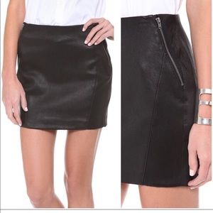 Theory leather mini skirt